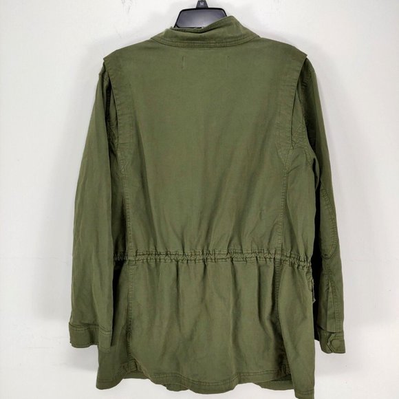 NEW Treasure & Bond Size XL Utility Military Jacket Full Zip Pockets Olive Green - Picture 3 of 8
